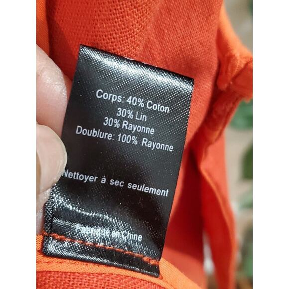 Lush Coral Cotton Single Breasted One Button Boyfriend Blazer Jacket Size Small - Picture 12 of 14